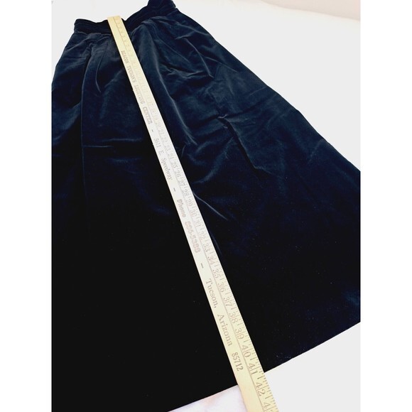 RARE VINTAGE MALCOLM STARR BLACK VELVET MAXI SKIRT SIZE 8 - Picture 6 of 8
